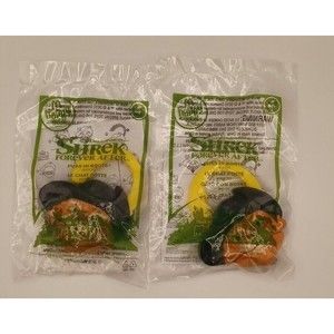 2-2010 McDonalds Happy Meal Toy Shrek Forever After Puss In Boots Watch #4 New